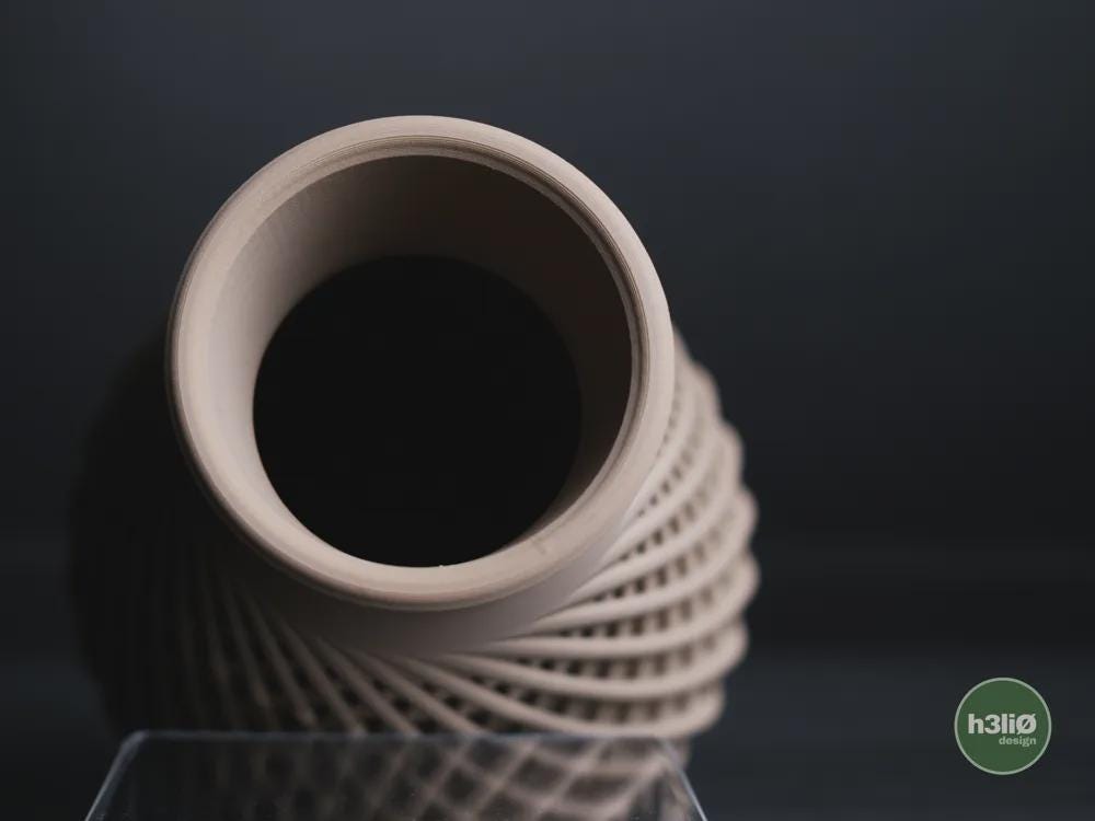 influx vase | Moderne 3D Druck Vase | Geometrische Blumenvase | Design Deko | Minimalistisch