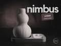 nimbus vase | Moderne 3D Druck Vase mit Ablage | Gerillte Blumenvase | Design Deko Set