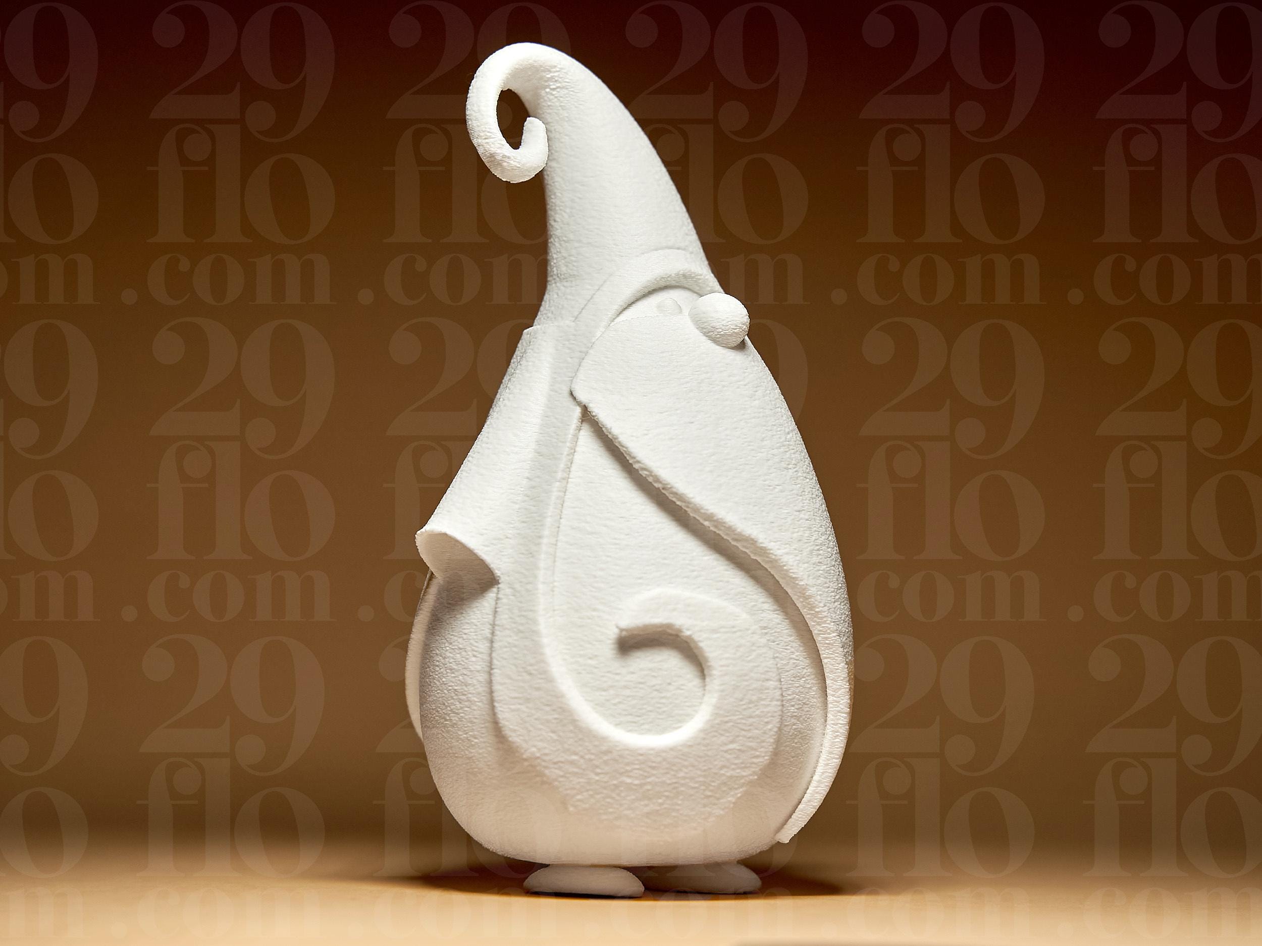 Modern Santa Claus #2 | Minimalistischer Wichtel Figur | Skandinavische Weihnachtsdeko Skulptur