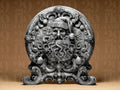 Santa Claus Relief Statue | Ornamental Weihnachtsmann | Gothic Weihnachtsdeko | Dark Art Skulptur