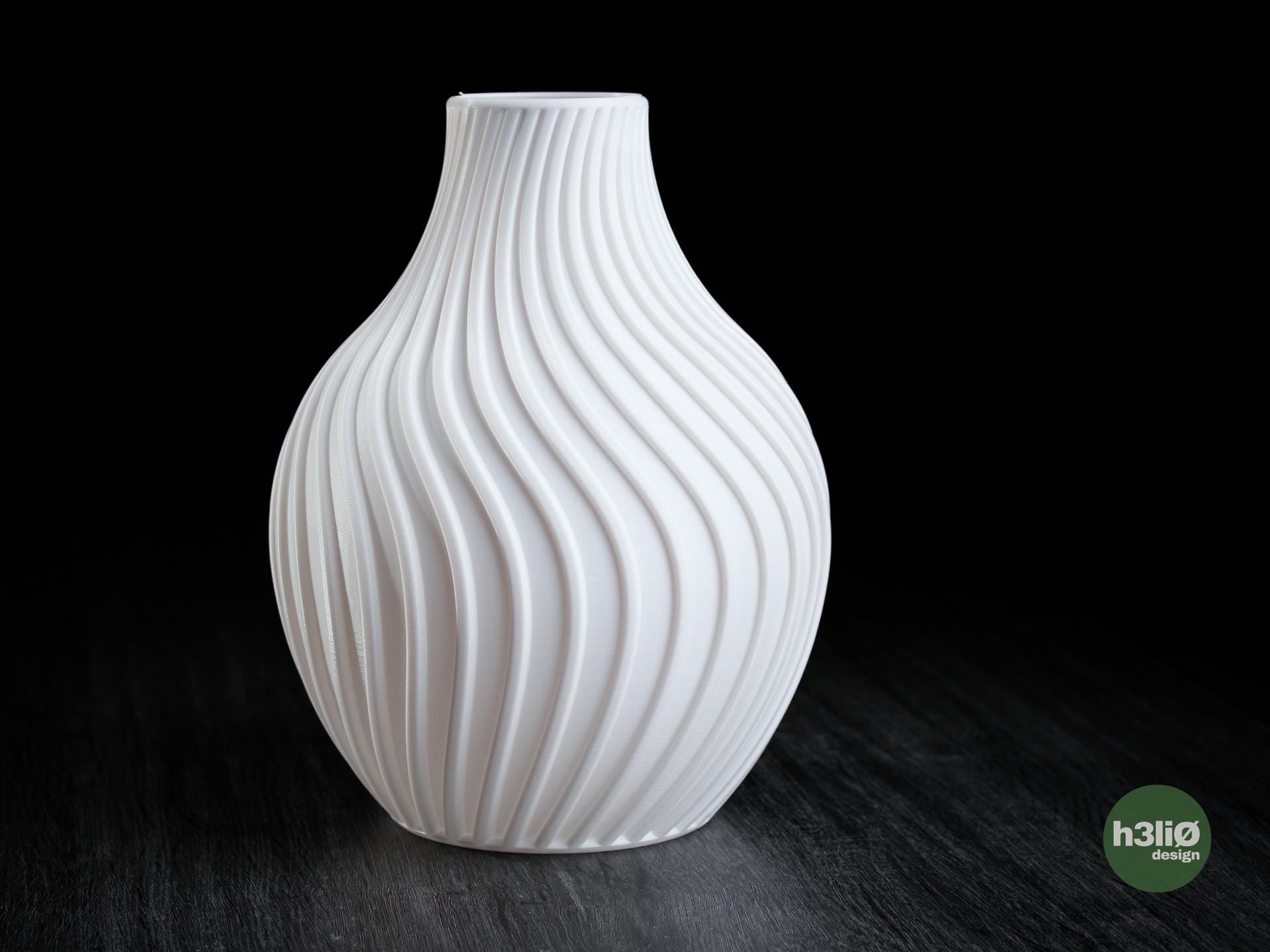 gleam vase | Moderne 3D Druck Vase | Große Bodenvase für Pampasgras | Design Deko | Organisch