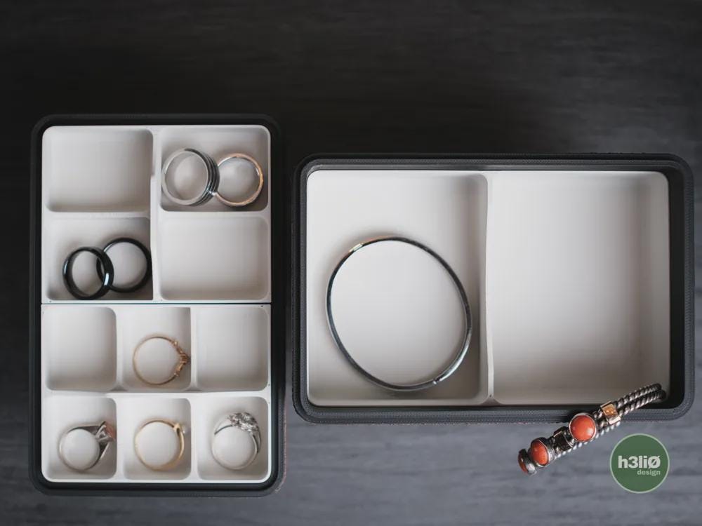 nexo Schmuckkästchen | Moderne Schmuckaufbewahrung | 3D Druck Schmuck Box | Minimalistisches Design
