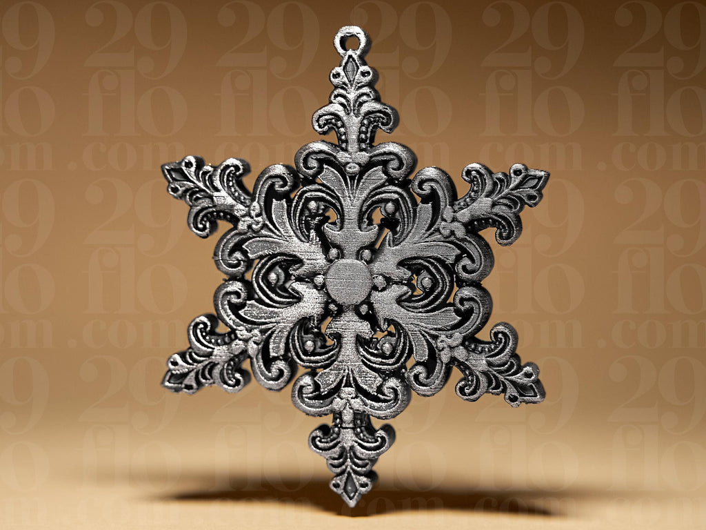 Gothic Snowflake Ornaments Set | 6er Set Weihnachtsbaumschmuck | Barocke Sterne | Dark Art Deko
