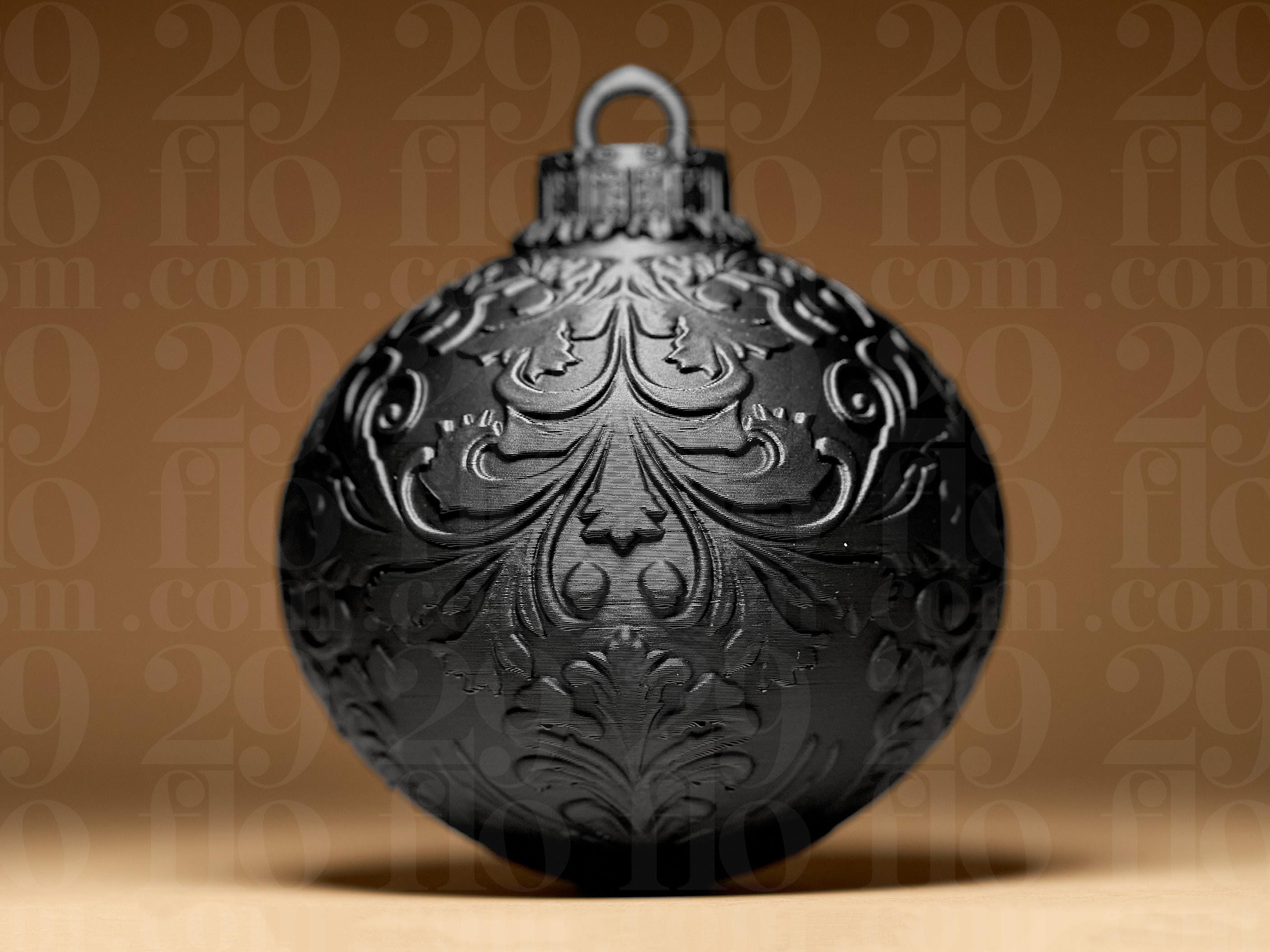 Gothic Christmas Baubles Set | 6er Set Ornamentale Weihnachtskugeln | Dark Art Deko