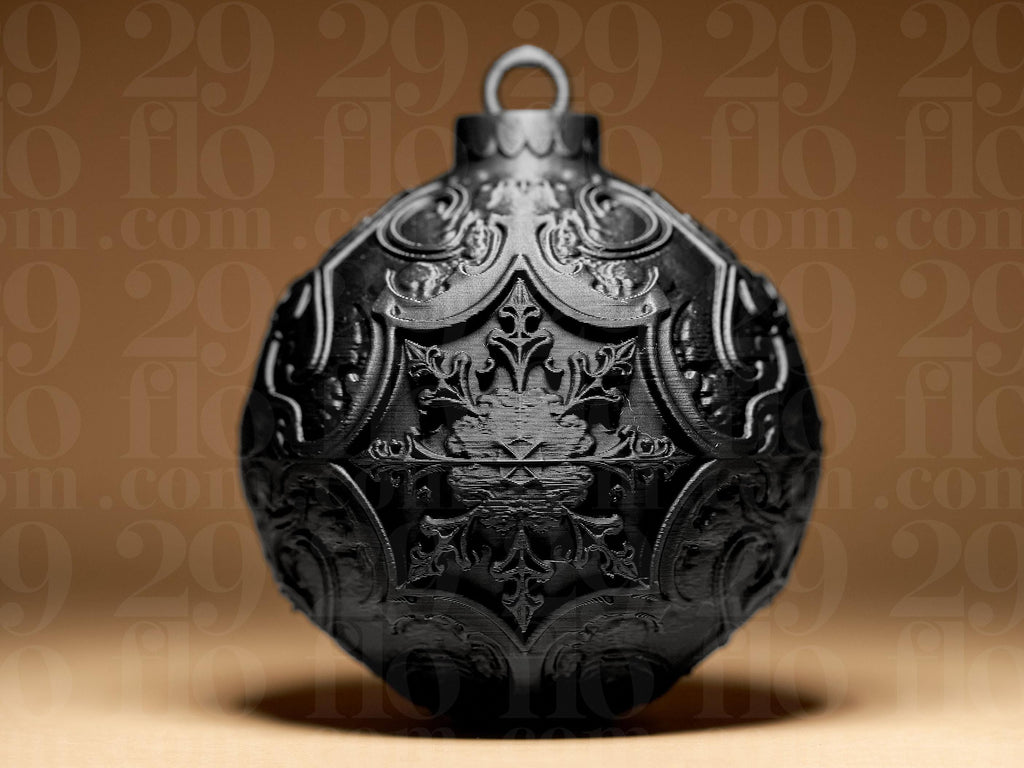 Gothic Christmas Baubles Set | 6er Set Ornamentale Weihnachtskugeln | Dark Art Deko