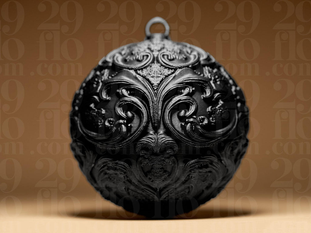 Gothic Christmas Baubles Set | 6er Set Ornamentale Weihnachtskugeln | Dark Art Deko