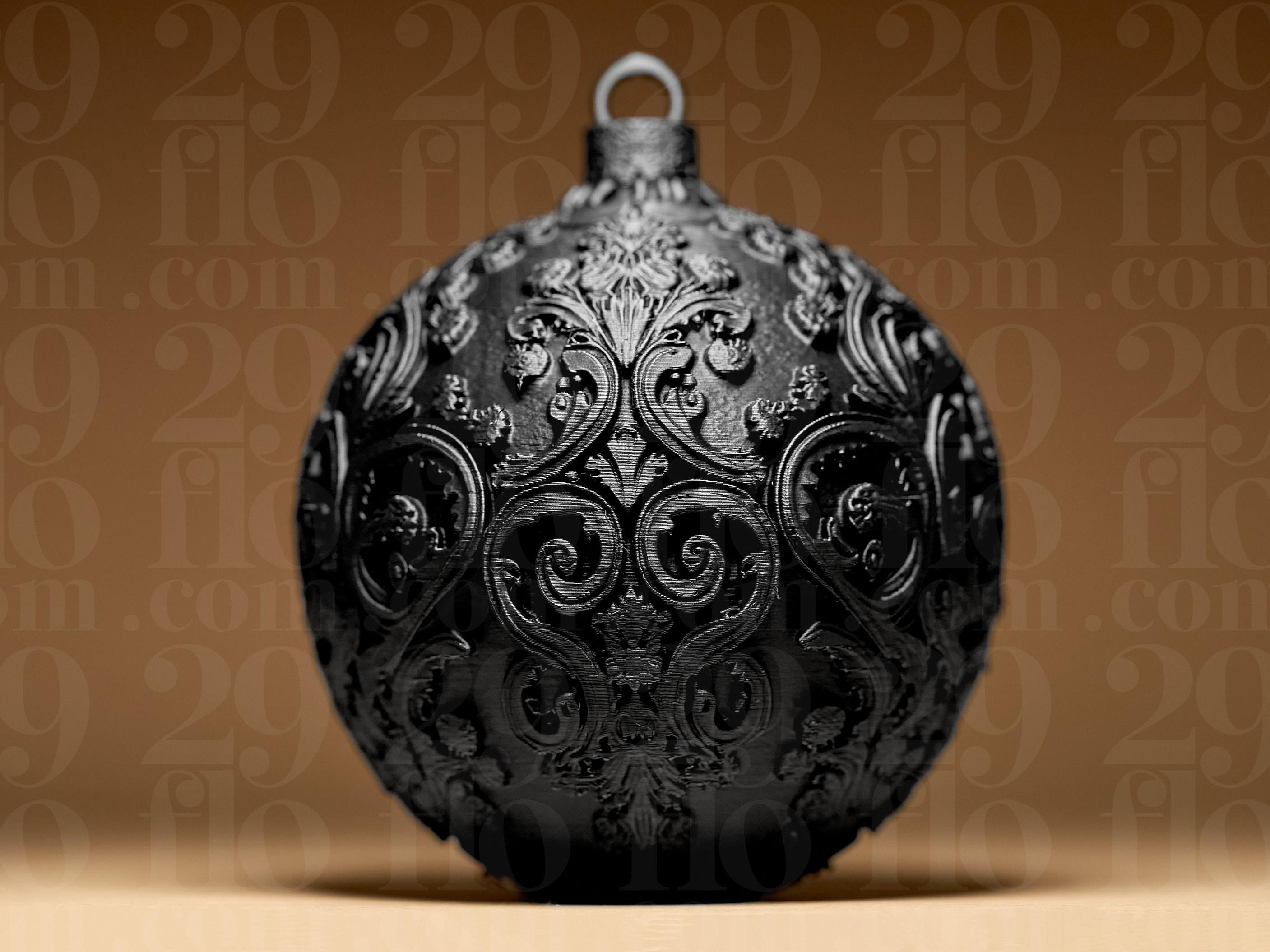 Gothic Christmas Baubles Set | 6er Set Ornamentale Weihnachtskugeln | Dark Art Deko