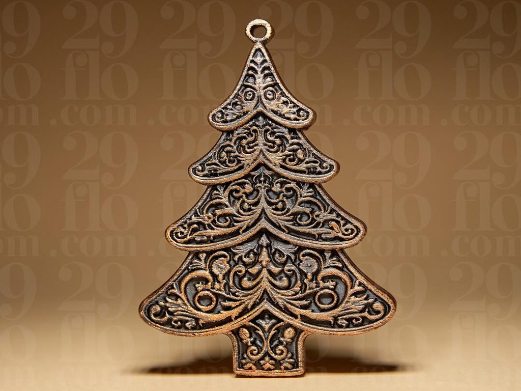 Ornamental Christmas Tree Ornament | Barocker Weihnachtsbaum | Gothic Deko | Dark Art Anhänger