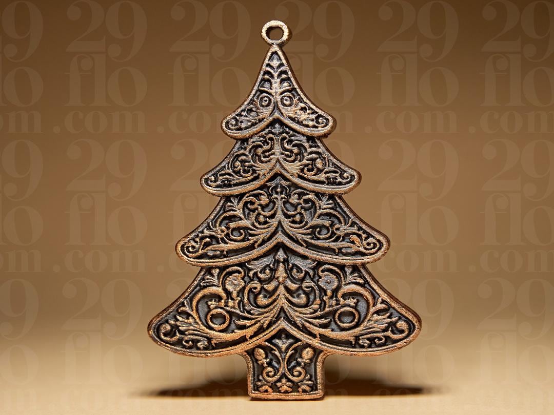 Ornamental Christmas Tree Ornament | Barocker Weihnachtsbaum | Gothic Deko | Dark Art Anhänger