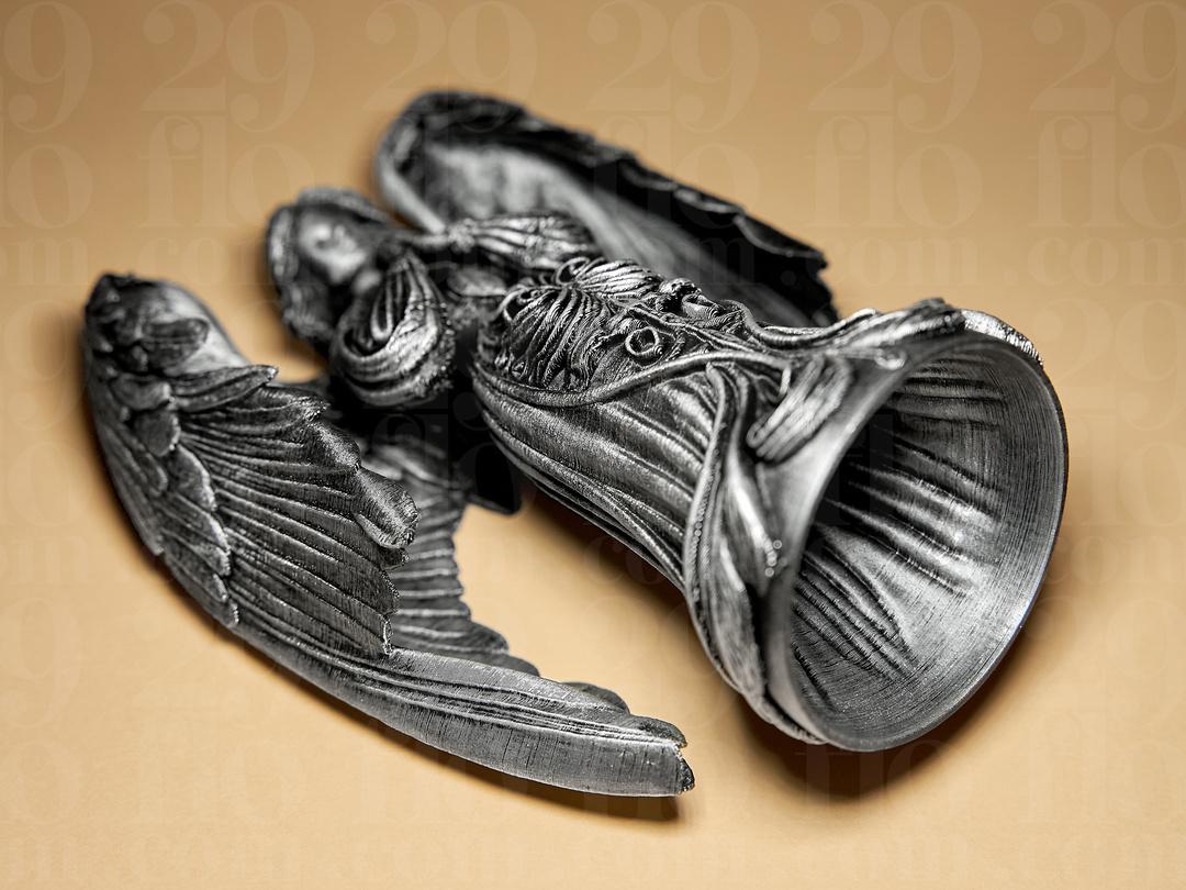 Gothic Angel Tree Topper | Ornamentale Weihnachtsbaumspitze | Dark Art Engel Figur | Weihnacht