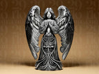 Gothic Angel Tree Topper | Ornamentale Weihnachtsbaumspitze | Dark Art Engel Figur | Weihnacht