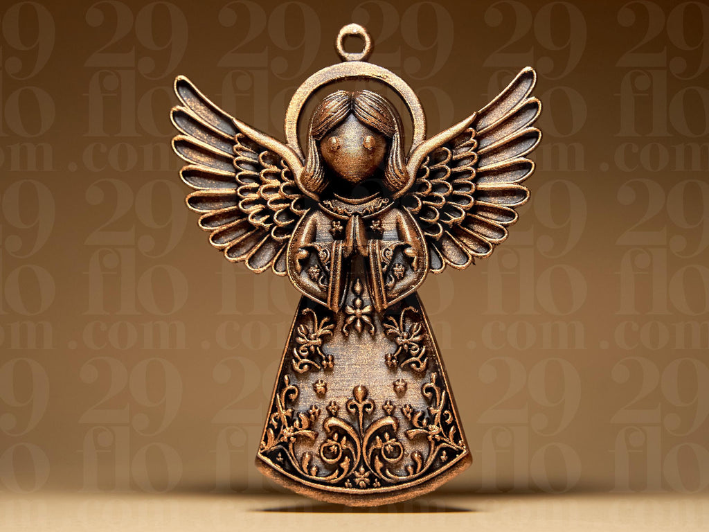 Engel Weihnachtsornament | Deko Anhänger für Baum | Eleganter Engel | Festliche Winter Dekoration