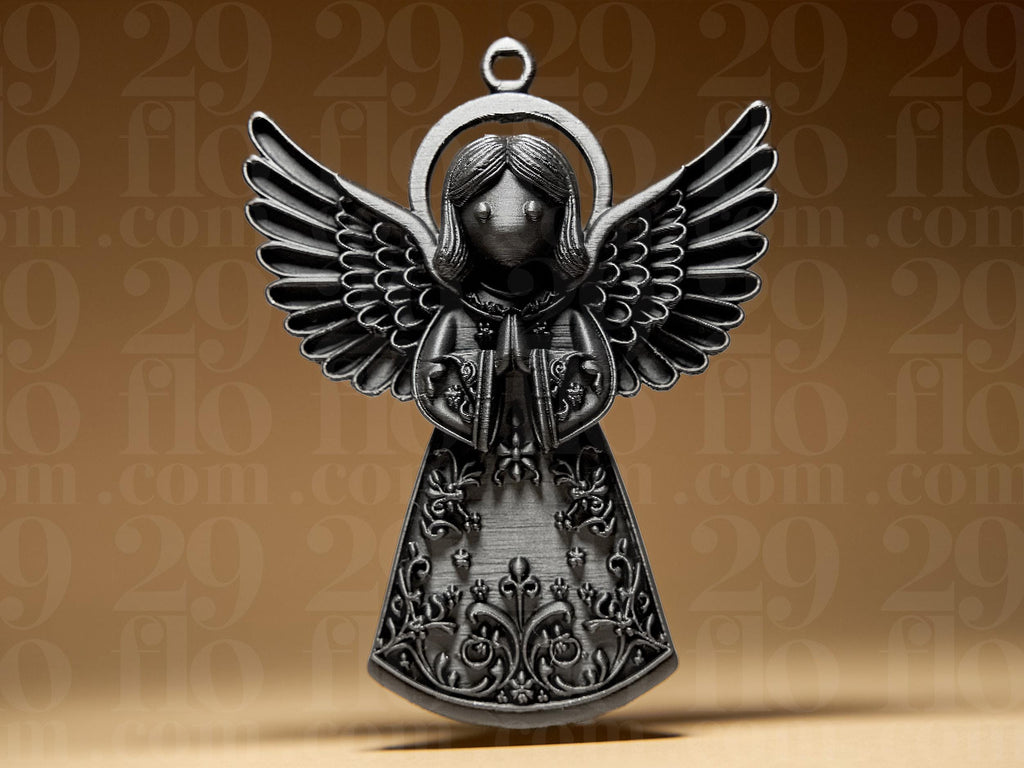 Engel Weihnachtsornament | Deko Anhänger für Baum | Eleganter Engel | Festliche Winter Dekoration