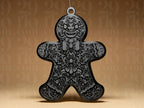Gingerbread Man Christmas Ornament | Ornamental Lebkuchenmann | Gothic Weihnachtsdeko | Dark Art Anhänger