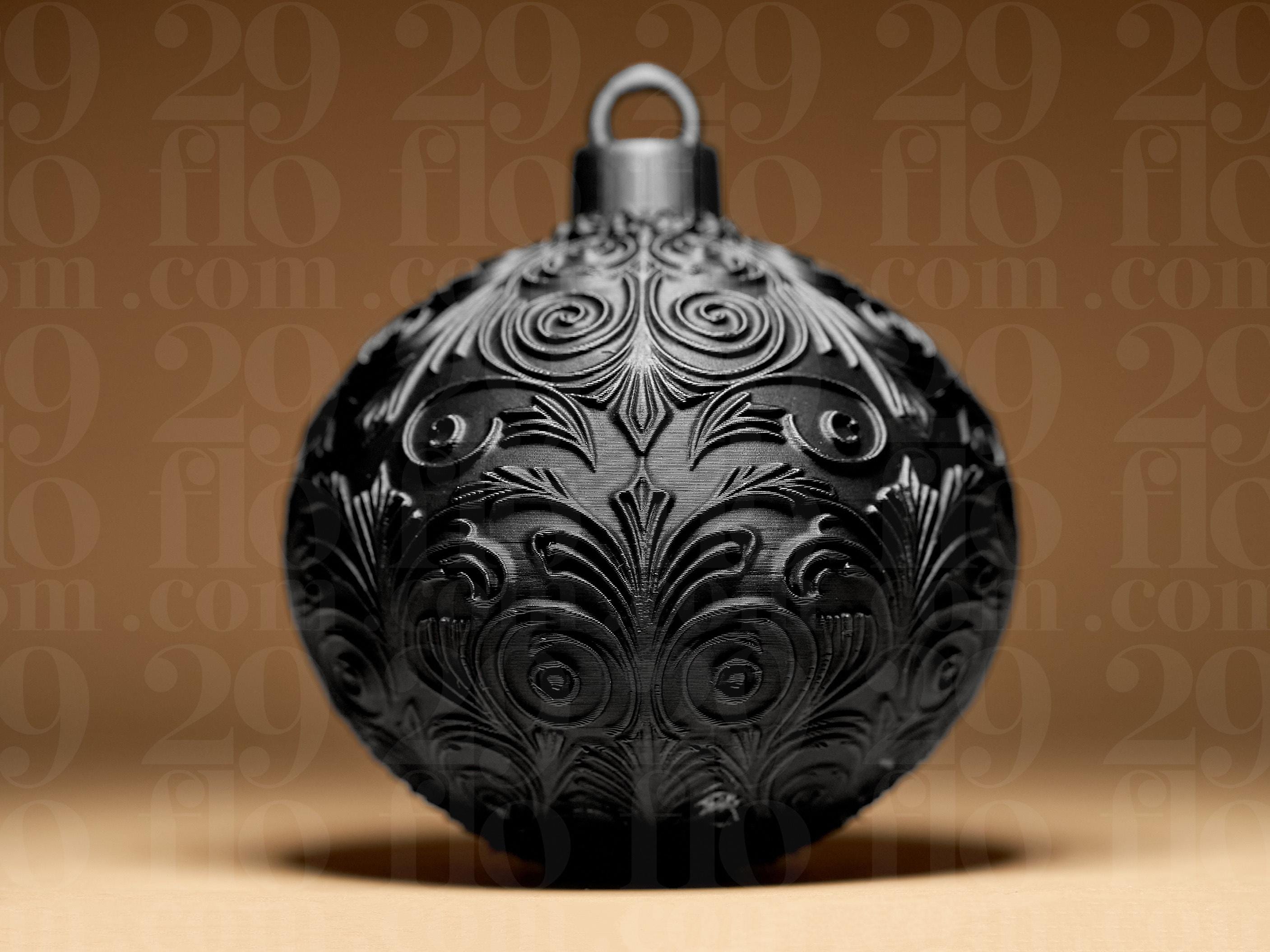 Gothic Christmas Baubles Set | 6er Set Ornamentale Weihnachtskugeln | Dark Art Deko