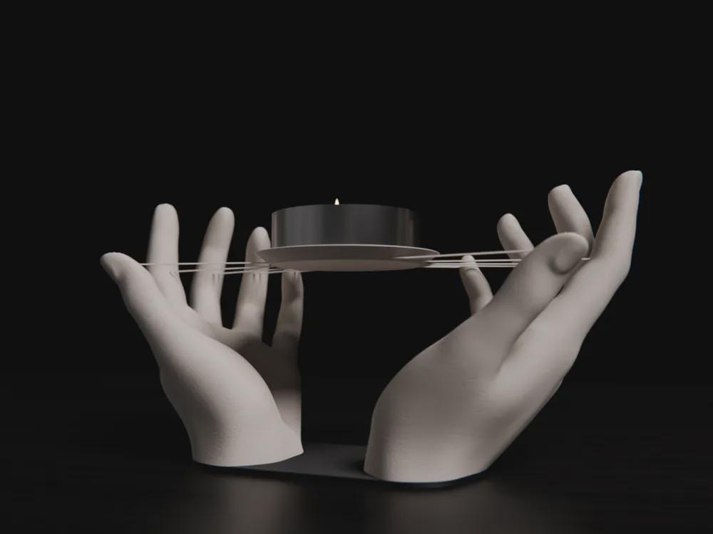 Schwebendes Teelicht Halter | Gothic Laterne | Ornamentale Deko | Dark Art Kerzenständer