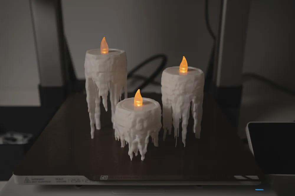 Schwimmende Eiszapfen Kerzen Set | 3er Set LED Teelichthalter | Moderne Winter Deko | Frostige Optik