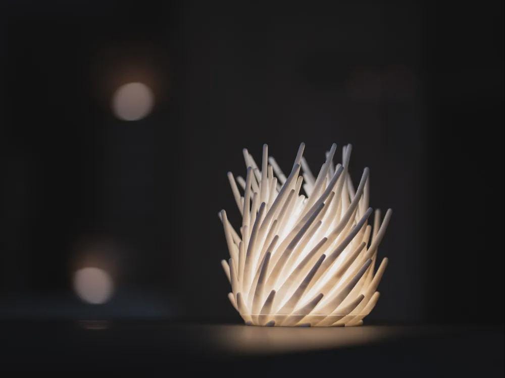 Spirituslampe Laterne | Minimalistisches Design | Moderne Teelicht Deko | Organische Lampe