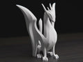 Minimalistische Drachen Skulptur | Fantasy Figur | Moderne Tierstatue | Abstrakte Mythologie