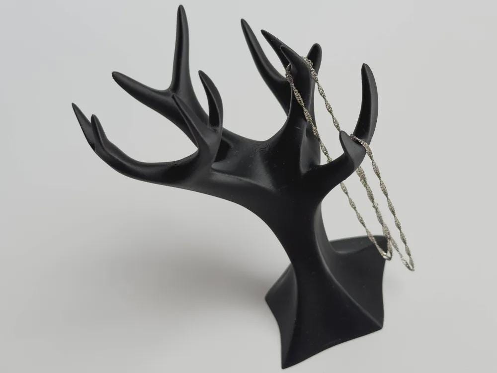 Minimalistischer Schlüssel- & Schmuck-Organizer | Geweih Baum Design | Moderne Ablage Deko | Abstrakte Skulptur