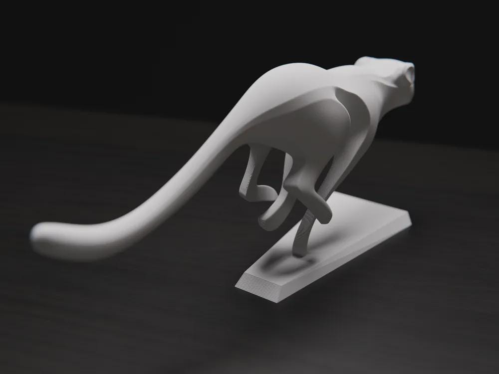 Minimalistische Geparden Skulptur | Dynamische Tierfigur | Modern Design Deko | High-Speed Ästhetik
