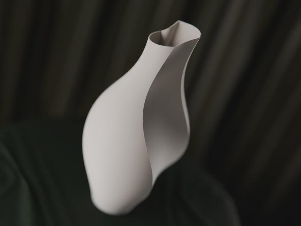 Schlitzvase Design | Minimalistische Blumenvase | Moderne Skulpturale Deko | Organische Form