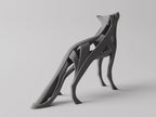 Abstrakte Wolf Skulptur | Fließende Linien Tierfigur | Modernes Design | Minimalistische Jagd Fehn-factory.de