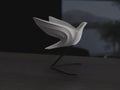 Minimalistische Tauben Skulptur | Symbol des Friedens | Modern Design Deko | Freifliegende Vogelfigur Fehn-factory.de