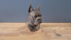 Boxer mit kupierten Ohren Büste / Realistic Boxer with Cropped Ears Bust - Handbemalt & Detailliert