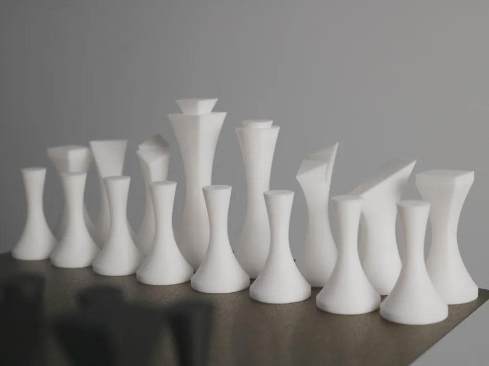 Minimalistische Schachfiguren Set | Modern Abstract Chess Pieces | Skulpturales Design | Luxus