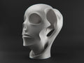 Leere Kopfskulptur | Abstract Head Bust | Minimalistische Konzeptkunst | Figurative Design Deko