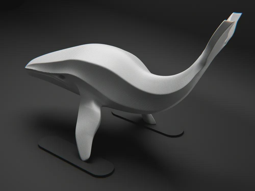 Wal Skulptur | Minimalist Whale Statue | Meerestier Figur | Elegantes Design