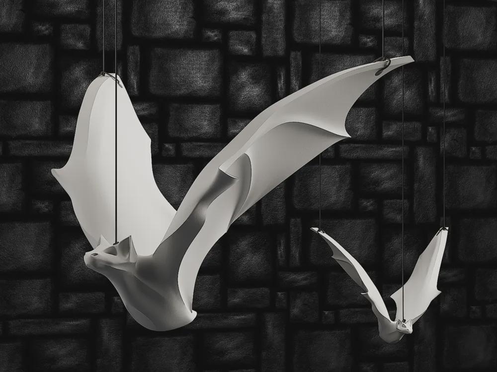 Fledermaus Hängedeko | Gothic Hanging Bat | Dark Art Deko Figur | Fliegende Skulptur