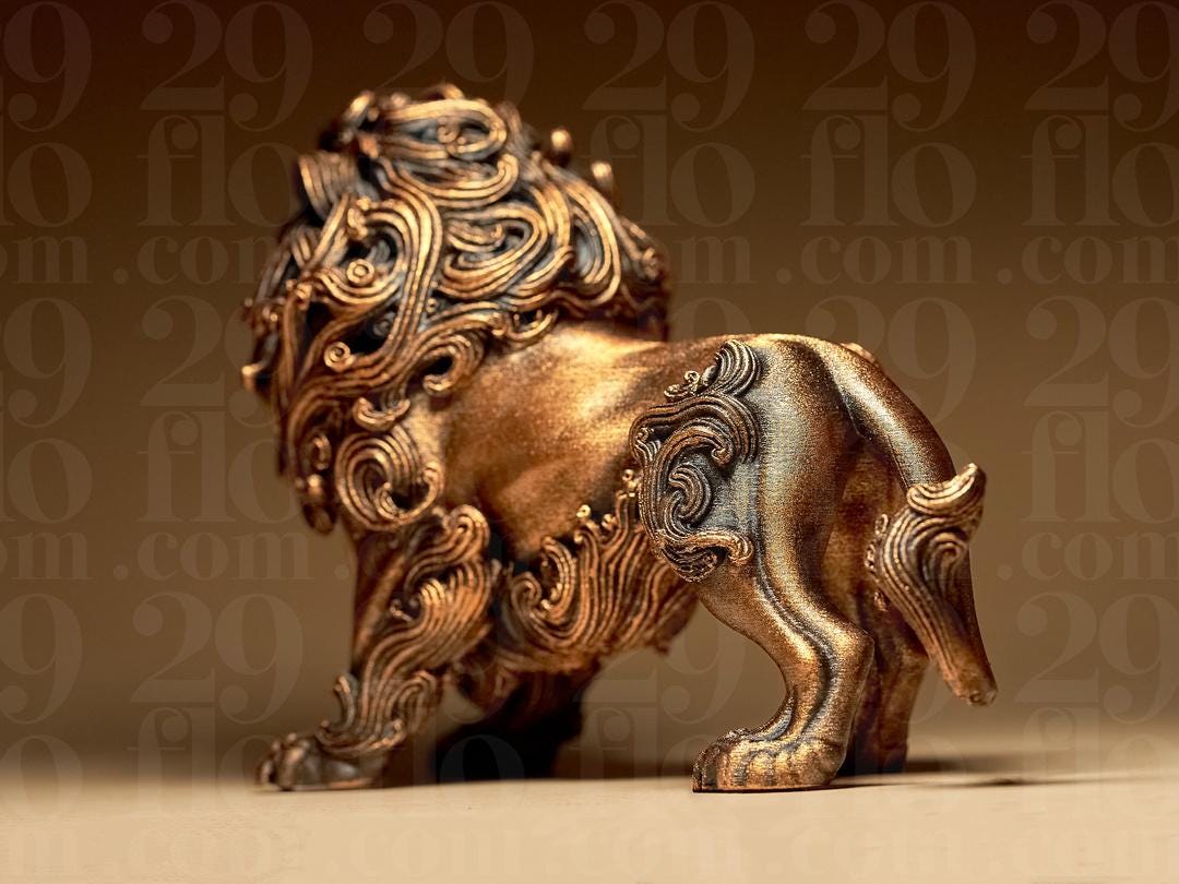 Löwen Skulptur Barock | Ornate Bronze Lion Statue | Antik Deko | Königsfigur