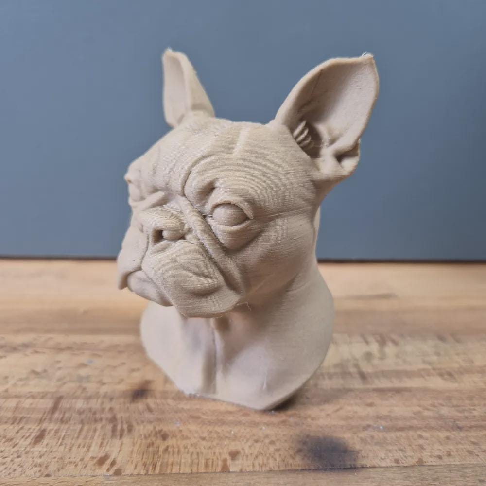 Boston Terrier Büste – Realistic Boston Terrier Dog Bust | Handbemalt & 3D-Printed – Hochdetaillierte Skulptur Fehn-factory.de