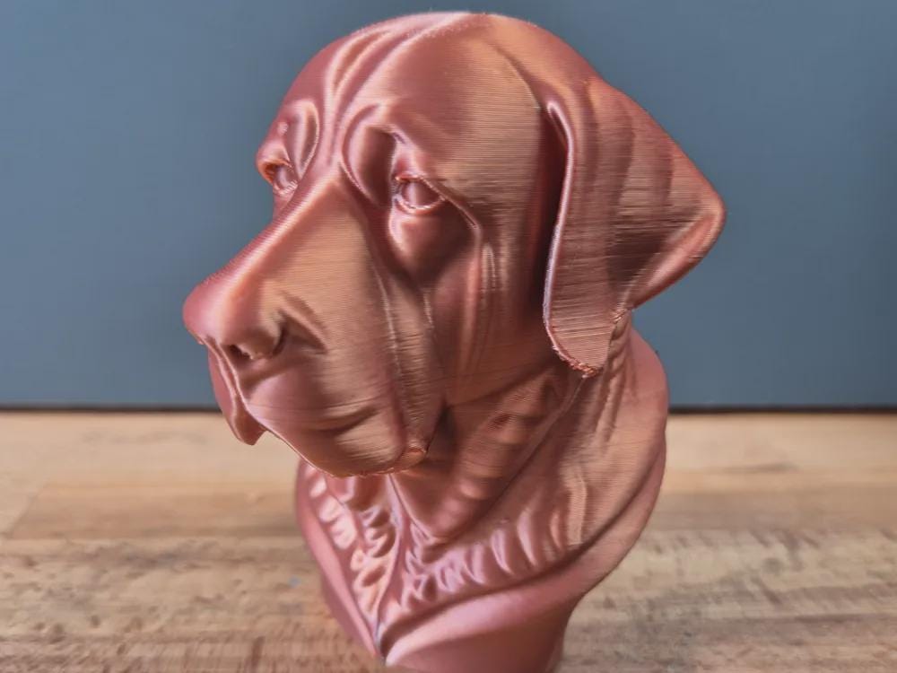 Spanischer Mastiff Büste – Realistic Spanish Mastiff Dog Bust | Handbemalt & 3D-Printed – Hochdetaillierte Skulptur Fehn-factory.de