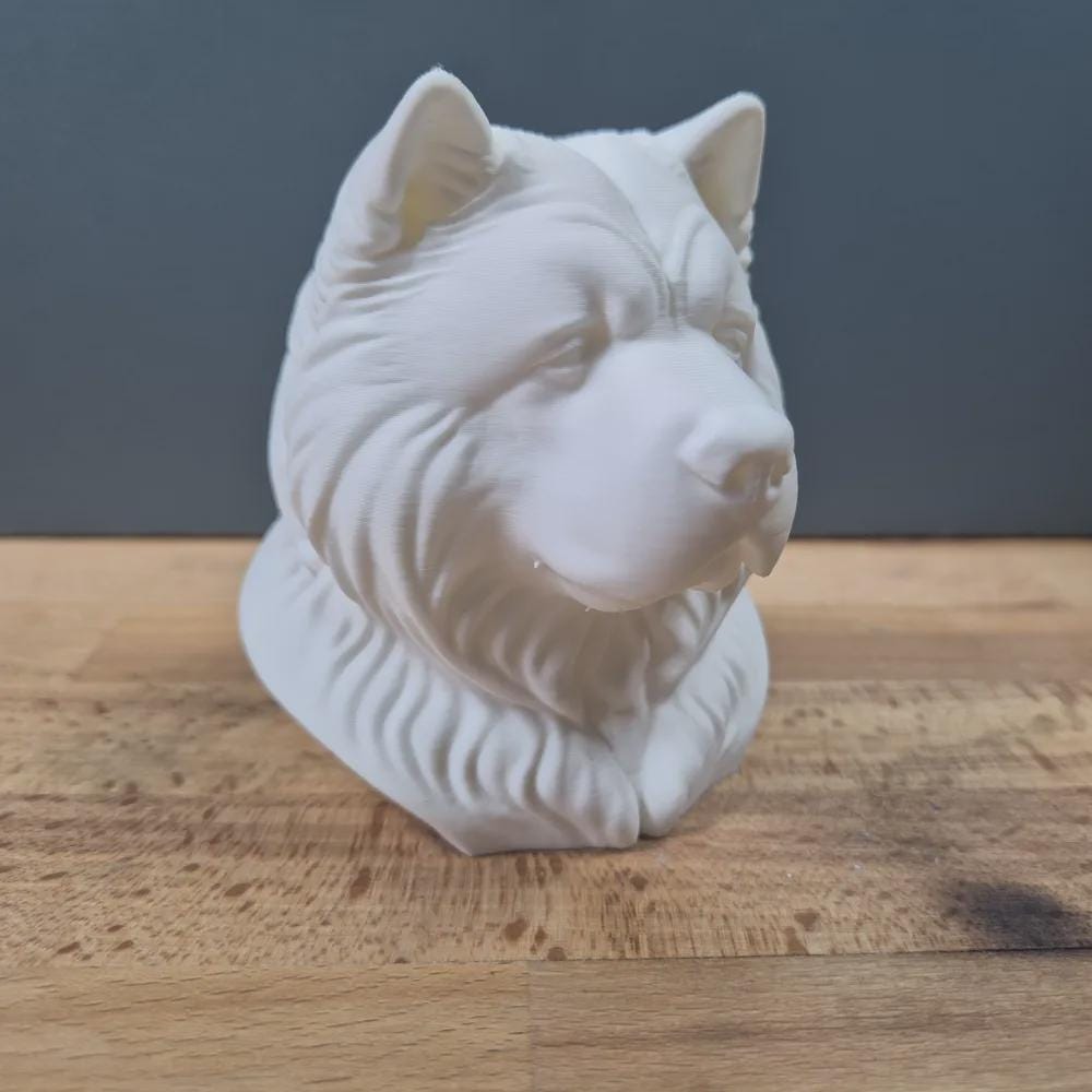 Chow-Chow Büste – Realistic Chow Chow Dog Bust | Handbemalt & 3D-Printed – Hochdetaillierte Skulptur Fehn-factory.de