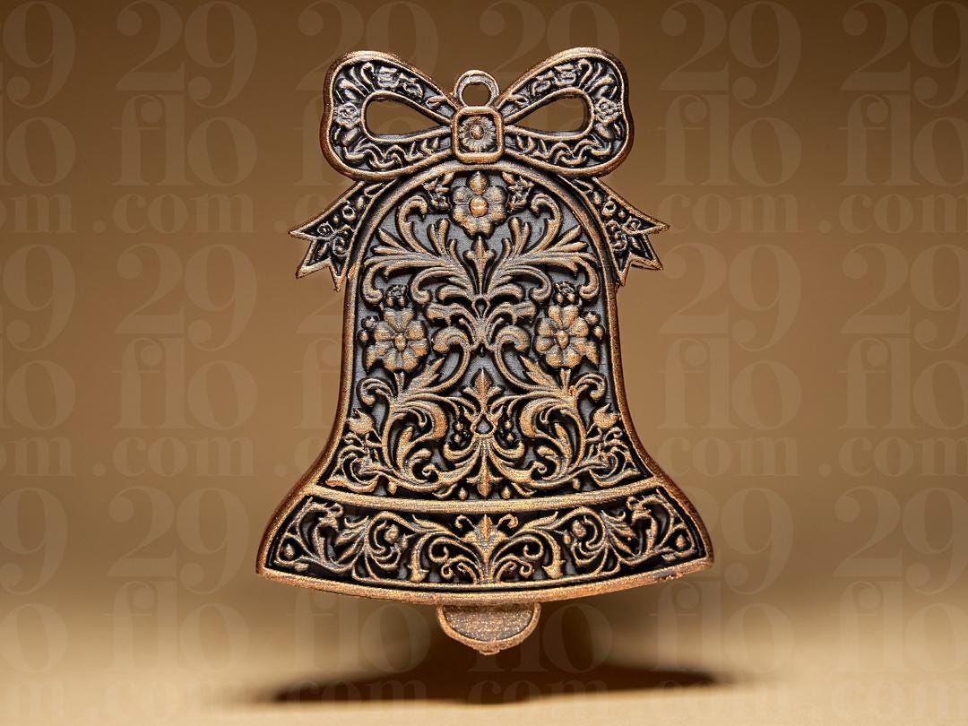 Ornamental Bell Christmas Ornament | Barocke Weihnachtsglocke | Gothic Deko | Dark Art Anhänger