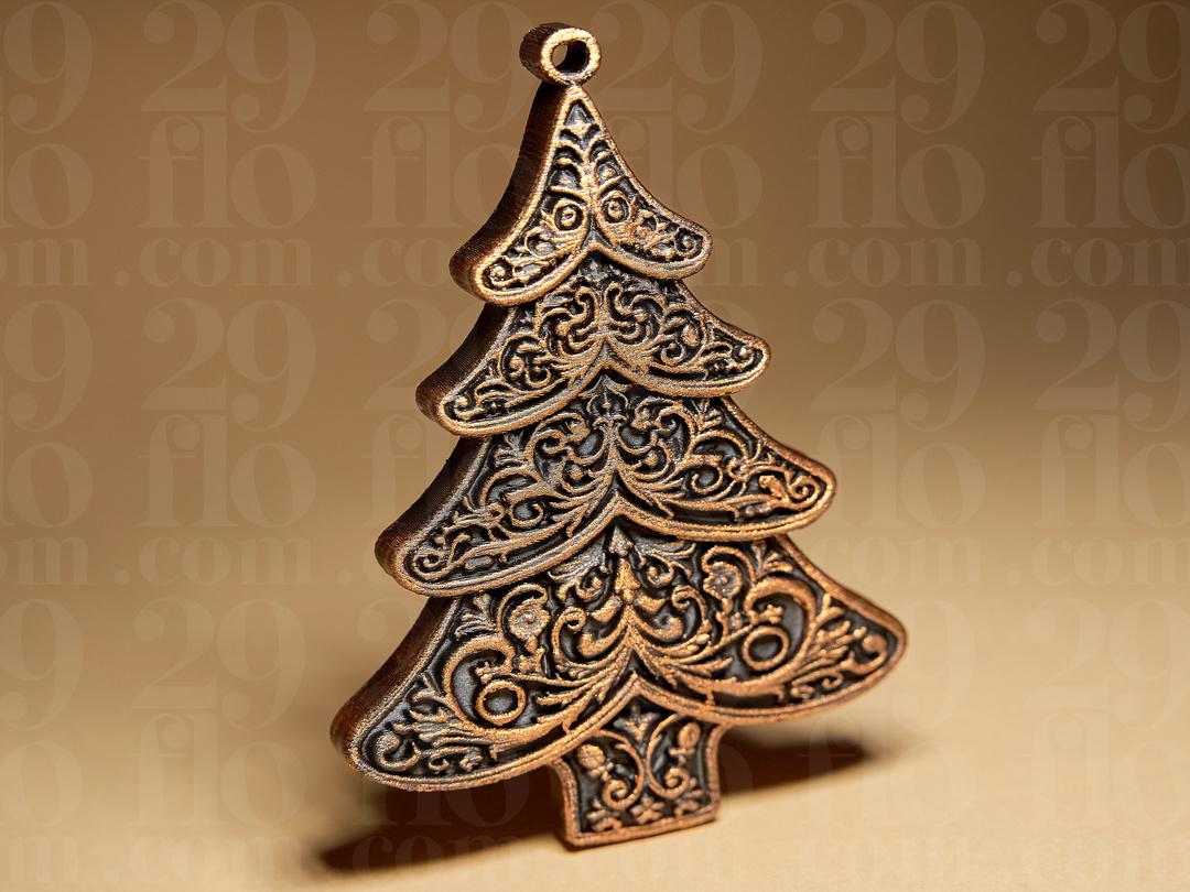 Ornamental Christmas Tree Ornament | Barocker Weihnachtsbaum | Gothic Deko | Dark Art Anhänger