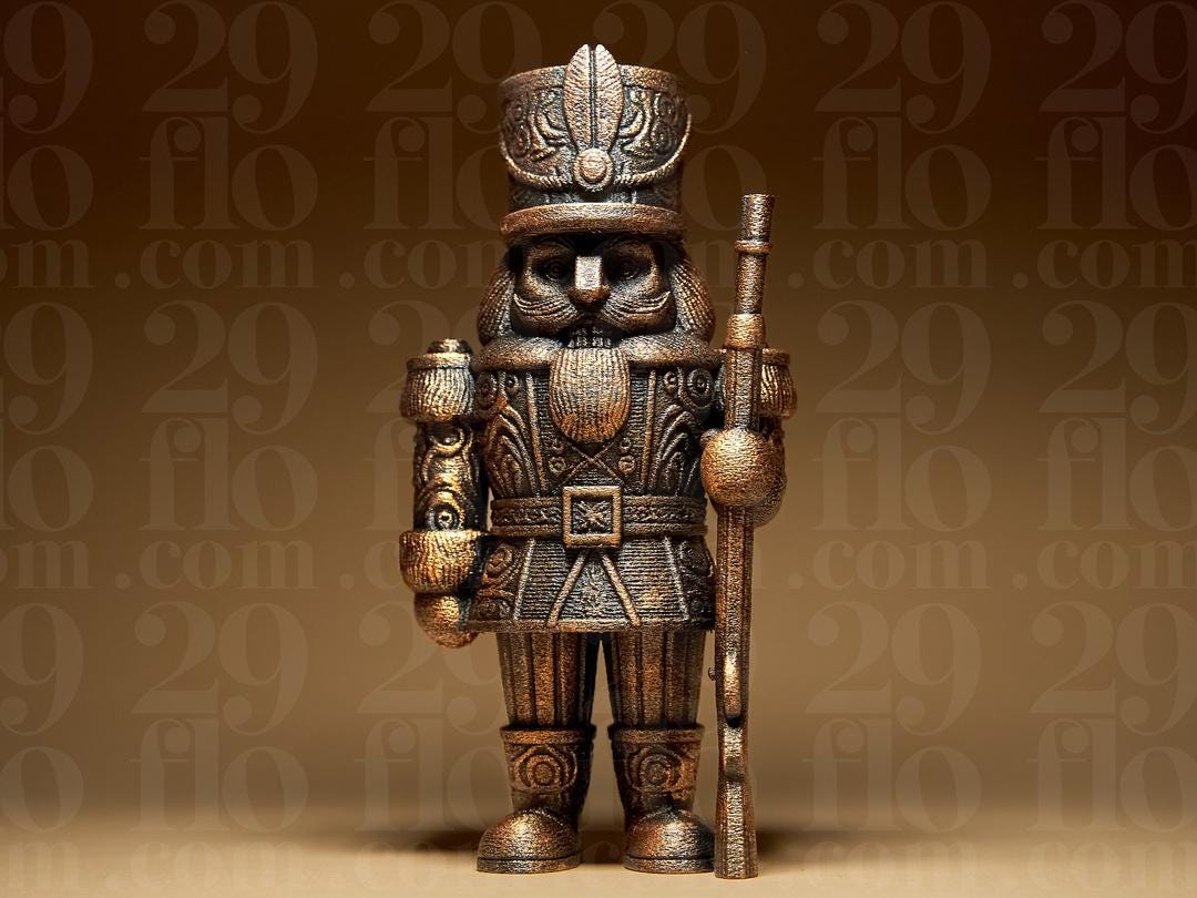Ornamental Nutcracker Soldier | Gothic Nussknacker Figur | Dark Art Soldat Deko | Weihnacht