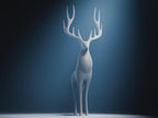 Minimalist Hirsch Skulptur | Elegante Elch Figur | Moderne Weihnachtsdeko | Skandinavische Statue