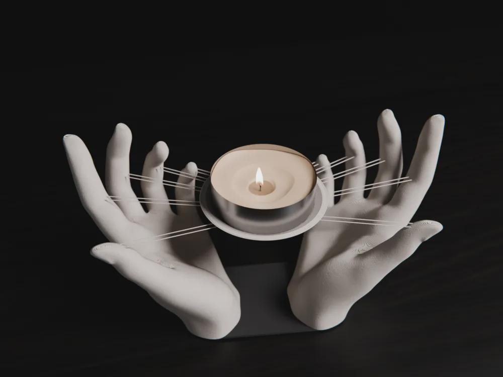 Schwebendes Teelicht Halter | Gothic Laterne | Ornamentale Deko | Dark Art Kerzenständer