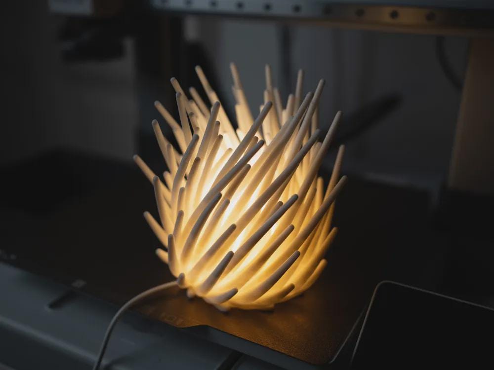 Spirituslampe Laterne | Minimalistisches Design | Moderne Teelicht Deko | Organische Lampe