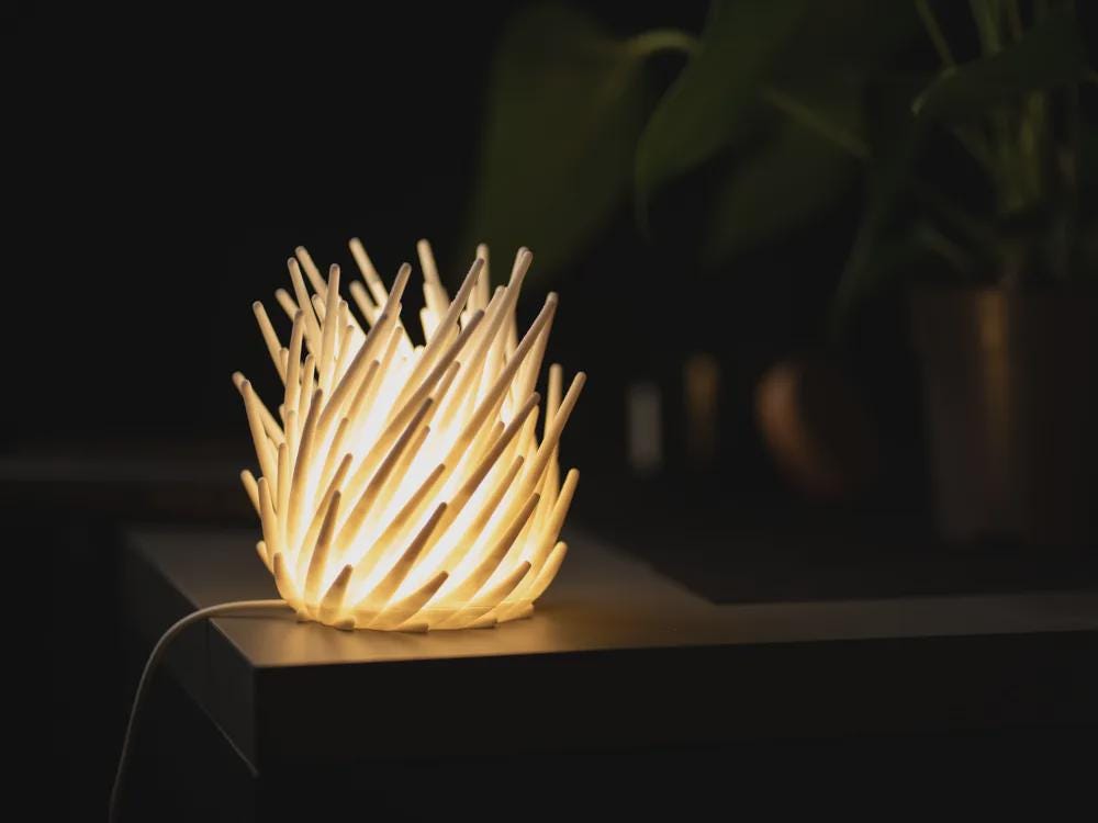 Spirituslampe Laterne | Minimalistisches Design | Moderne Teelicht Deko | Organische Lampe