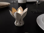 Blüten Teelichthalter | Organische Design Lampe | Minimalistische Florale Deko | LED Licht Fehn-factory.de