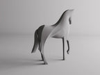Abstrakte Pferde Skulptur | Fließende Linien Tierfigur | Dynamisches Design | Moderne Eleganz Fehn-factory.de