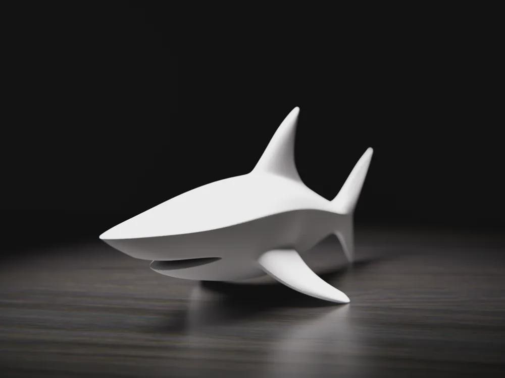 Minimalistische Hai Skulptur | Abstrakte Meerestier Figur | Modern Design Deko | Sleek Shark Statue Fehn-factory.de