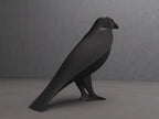 Krähe Skulptur | Abstrakte Vogelfigur | Gothic Minimalist Deko | Rabenfigur Fehn-factory.de