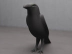 Krähe Skulptur | Abstrakte Vogelfigur | Gothic Minimalist Deko | Rabenfigur Fehn-factory.de