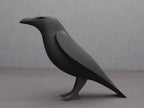 Krähe Skulptur | Abstrakte Vogelfigur | Gothic Minimalist Deko | Rabenfigur Fehn-factory.de